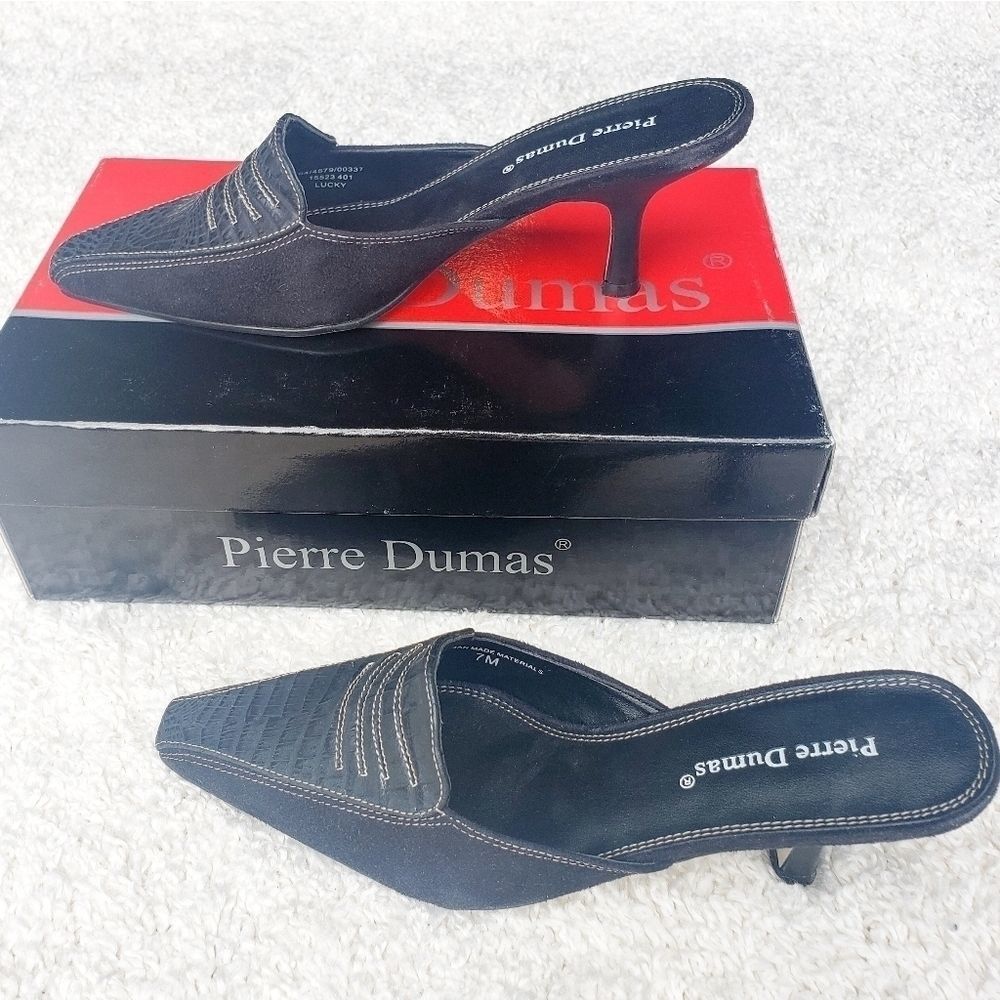 Pierre Dumas Black Combo Lucky Heels